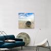 imageVirtual BundlesWieco Art Boat and Bridge Modern Seascape Giclee Canvas Prints Artwork Landscape Pictures to Photos on Stretched Canvas Wall Art Ready to Hang for Home Office Decorations 20 by 20 inch