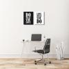 imageWieco Art 2 Panels Motivational Wall Art Inspirational Office Wall Decor Positivie Quotes for Classroom Black and White Canvas Prints Posters Pictures for office decor