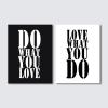 imageWieco Art 2 Panels Motivational Wall Art Inspirational Office Wall Decor Positivie Quotes for Classroom Black and White Canvas Prints Posters Pictures for office decor