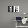 imageWieco Art 2 Panels Motivational Wall Art Inspirational Office Wall Decor Positivie Quotes for Classroom Black and White Canvas Prints Posters Pictures for office decor