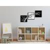 imageWieco Art 3 Piece Canvas Prints Wall Art for Living Room Kitchen Wall Decor Large Modern Stretched and Framed Grace Impressionist B ampamp W Leaves Pictures Paintings ornament Ready to Hang L12x12inchx3pcs Framed