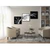 imageWieco Art 3 Piece Canvas Prints Wall Art for Living Room Kitchen Wall Decor Large Modern Stretched and Framed Grace Impressionist B ampamp W Leaves Pictures Paintings ornament Ready to Hang L20x20inchx3pcs Framed