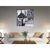 imageWieco Art Architectures Modern 4 Panels Giclee Canvas Prints Europe Buildings Black and White Landscape Pictures Paintings on Canvas Wall Art Ready to Hang for Bedroom Home Office Decorations20x20inchx4pc 50x50cmx4pc