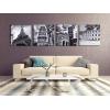 imageWieco Art Architectures Modern 4 Panels Giclee Canvas Prints Europe Buildings Black and White Landscape Pictures Paintings on Canvas Wall Art Ready to Hang for Bedroom Home Office Decorations20x20inchx4pc 50x50cmx4pc