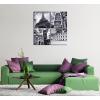 imageWieco Art Architectures Modern 4 Panels Giclee Canvas Prints Europe Buildings Black and White Landscape Pictures Paintings on Canvas Wall Art Ready to Hang for Bedroom Home Office Decorations20x20inchx4pc 50x50cmx4pc