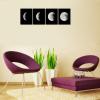 imageWieco Art Eclipse of the Moon Modern Canvas Prints Wall Decorations for Living Room Abstract Space Black and White Pictures to Photo Paintings on Canvas Wall Art for Home Decorations Wall Decor12x16inchx4pcs 30x40cmx4pcs