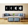 imageWieco Art Eclipse of the Moon Modern Canvas Prints Wall Decorations for Living Room Abstract Space Black and White Pictures to Photo Paintings on Canvas Wall Art for Home Decorations Wall Decor20x24inchx4pcs 50x60cmx4pcs