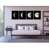 imageWieco Art Eclipse of the Moon Modern Canvas Prints Wall Decorations for Living Room Abstract Space Black and White Pictures to Photo Paintings on Canvas Wall Art for Home Decorations Wall Decor16x20inchx4pcs 40x50cmx4pcs