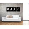 imageWieco Art Eclipse of the Moon Modern Canvas Prints Wall Decorations for Living Room Abstract Space Black and White Pictures to Photo Paintings on Canvas Wall Art for Home Decorations Wall Decor12x16inchx4pcs 30x40cmx4pcs