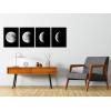 imageWieco Art Eclipse of the Moon Modern Canvas Prints Wall Decorations for Living Room Abstract Space Black and White Pictures to Photo Paintings on Canvas Wall Art for Home Decorations Wall Decor12x16inchx4pcs 30x40cmx4pcs