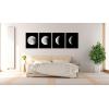 imageWieco Art Eclipse of the Moon Modern Canvas Prints Wall Decorations for Living Room Abstract Space Black and White Pictures to Photo Paintings on Canvas Wall Art for Home Decorations Wall Decor16x20inchx4pcs 40x50cmx4pcs