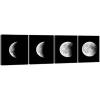 imageWieco Art Eclipse of the Moon Modern Canvas Prints Wall Decorations for Living Room Abstract Space Black and White Pictures to Photo Paintings on Canvas Wall Art for Home Decorations Wall Decor12x16inchx4pcs 30x40cmx4pcs
