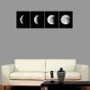 imageWieco Art Eclipse of the Moon Modern Canvas Prints Wall Decorations for Living Room Abstract Space Black and White Pictures to Photo Paintings on Canvas Wall Art for Home Decorations Wall Decor16x20inchx4pcs 40x50cmx4pcs