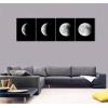 imageWieco Art Eclipse of the Moon Modern Canvas Prints Wall Decorations for Living Room Abstract Space Black and White Pictures to Photo Paintings on Canvas Wall Art for Home Decorations Wall Decor20x24inchx4pcs 50x60cmx4pcs