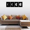 imageWieco Art Eclipse of the Moon Modern Canvas Prints Wall Decorations for Living Room Abstract Space Black and White Pictures to Photo Paintings on Canvas Wall Art for Home Decorations Wall Decor12x16inchx4pcs 30x40cmx4pcs