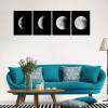 imageWieco Art Eclipse of the Moon Modern Canvas Prints Wall Decorations for Living Room Abstract Space Black and White Pictures to Photo Paintings on Canvas Wall Art for Home Decorations Wall Decor12x16inchx4pcs 30x40cmx4pcs