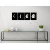 imageWieco Art Eclipse of the Moon Modern Canvas Prints Wall Decorations for Living Room Abstract Space Black and White Pictures to Photo Paintings on Canvas Wall Art for Home Decorations Wall Decor12x16inchx4pcs Framed