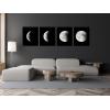 imageWieco Art Eclipse of the Moon Modern Canvas Prints Wall Decorations for Living Room Abstract Space Black and White Pictures to Photo Paintings on Canvas Wall Art for Home Decorations Wall Decor20x24inchx4pcs 50x60cmx4pcs
