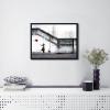 imageWieco Art Framed Canvas Wall Art Canvas Prints of Banksy Grafitti Girl with Red Balloon Abstract Artwork for Wall Decor Home Decorations Black FrameBlack Frame