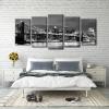 imageWieco Art Large Brooklyn Bridge Night View Modern Giclee Canvas Prints Artwork Landscape Pictures to Photo Paintings on Stretched and Framed Canvas Wall Art for Home Decorations24L x 14W