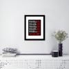 imageWieco Art Quotes Wall Art Inspirational Canvas Print Motivation Classroom Decor With Black Picture Frame and Real Glass Made to Display 8x10quot with Mat or 11x14quot Photos Without Mat for Home Office Wall DecorationBLACKTHINK