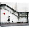 imageWieco Art Virtual Bundles Abstract Canvas Prints Wall Art Banksy Life is BeautifulGrafitti Girl with Red Balloon Large Stretched and Framed Grey Impressionist Pictures for Home Office Decor