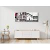 imageWieco Art Virtual Bundles Abstract Canvas Prints Wall Art Banksy Life is BeautifulGrafitti Girl with Red Balloon Large Stretched and Framed Grey Impressionist Pictures for Home Office Decor