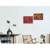 imageWieco Art Virtual Bundles Canvas Prints Squares with Concentric Circles Dull Red1927 by Wassily Kandinsky Classic Art Reproductions Canvas Wall Art for Home Decoration
