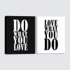 imageWieco Art 2 Panels Motivational Wall Art Inspirational Office Wall Decor Positivie Quotes for Classroom Black and White Canvas Prints Posters Pictures for office decor