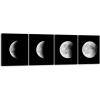 imageWieco Art Eclipse of the Moon Modern Canvas Prints Wall Decorations for Living Room Abstract Space Black and White Pictures to Photo Paintings on Canvas Wall Art for Home Decorations Wall Decor20x24inchx4pcs 50x60cmx4pcs