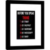 imageWieco Art Quotes Wall Art Inspirational Canvas Print Motivation Classroom Decor With Black Picture Frame and Real Glass Made to Display 8x10quot with Mat or 11x14quot Photos Without Mat for Home Office Wall DecorationBLACKW0021
