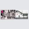 imageWieco Art Virtual Bundles Banksy Life is BeautifulGrafitti Girl with Red Balloon Large Abstract Canvas Prints Wall Art Stretched and Framed Grey Impressionist Pictures for Home Office Decor