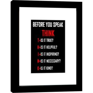 imageWieco Art Quotes Wall Art Inspirational Canvas Print Motivation Classroom Decor With Black Picture Frame and Real Glass Made to Display 8x10quot with Mat or 11x14quot Photos Without Mat for Home Office Wall DecorationBLACKW0021