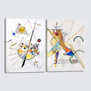 imageWieco Art Virtual Bundles Canvas Prints Delicate Tension 85Gewebe 1923 by Wassily Kandinsky Classic Art Reproductions Canvas Wall Art for Home Decoration