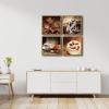 imageWieco Art Black Framed 4 Panels Canvas Wall Art Coffee Bean Kitchen Canvas Prints Wall Art for Living Room Decor Bedroom Home Bathroom Wall Decor12x12inchx4pcsNATURAL