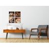 imageWieco Art Black Framed 4 Panels Canvas Wall Art Coffee Bean Kitchen Canvas Prints Wall Art for Living Room Decor Bedroom Home Bathroom Wall Decor12x12inchesx4pcs 30x30cmx4pcs