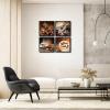 imageWieco Art Black Framed 4 Panels Canvas Wall Art Coffee Bean Kitchen Canvas Prints Wall Art for Living Room Decor Bedroom Home Bathroom Wall Decor12x12inchx4pcsBlack Frame
