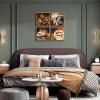 imageWieco Art Black Framed 4 Panels Canvas Wall Art Coffee Bean Kitchen Canvas Prints Wall Art for Living Room Decor Bedroom Home Bathroom Wall Decor12x12inchx4pcsNATURAL