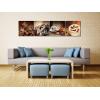 imageWieco Art Black Framed 4 Panels Canvas Wall Art Coffee Bean Kitchen Canvas Prints Wall Art for Living Room Decor Bedroom Home Bathroom Wall Decor20x20inchx4pc 50x50cmx4pc