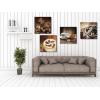 imageWieco Art Black Framed 4 Panels Canvas Wall Art Coffee Bean Kitchen Canvas Prints Wall Art for Living Room Decor Bedroom Home Bathroom Wall Decor20x20inchx4pc 50x50cmx4pc