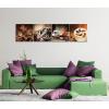 imageWieco Art Black Framed 4 Panels Canvas Wall Art Coffee Bean Kitchen Canvas Prints Wall Art for Living Room Decor Bedroom Home Bathroom Wall Decor20x20inchx4pc 50x50cmx4pc