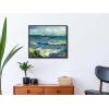 imageWieco Art Black Framed Art Seascape at Saintes Maries by Vincent Van Gogh Oil Paintings Reproduction Modern Canvas Prints Sea Pictures on Canvas Wall Art for Living Room Home Deco