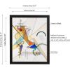 imageWieco Art Canvas Wall Art Delicate Tension 85 and Gewebe by Wassily Kandinsky Classic Art Reproductions With Black Picture Frame and Real Glass or photos 5x7 with Mat or 8x10 Without Mat Set of 2Kandinsky1