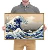 imageWieco Art Extra Large Black Framed Art Great Wave of Kanagawa Katsushika Hokusai Canvas Prints Wall Art Abstract Seascape Paintings for Living Room Home Decorations24L x 16W