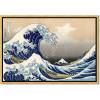imageWieco Art Extra Large Black Framed Art Great Wave of Kanagawa Katsushika Hokusai Canvas Prints Wall Art Abstract Seascape Paintings for Living Room Home Decorations17L x 12W