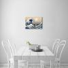 imageWieco Art Extra Large Black Framed Art Great Wave of Kanagawa Katsushika Hokusai Canvas Prints Wall Art Abstract Seascape Paintings for Living Room Home Decorations18L x 12W