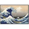 imageWieco Art Extra Large Black Framed Art Great Wave of Kanagawa Katsushika Hokusai Canvas Prints Wall Art Abstract Seascape Paintings for Living Room Home Decorations483L x 33W
