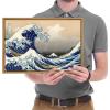 imageWieco Art Extra Large Black Framed Art Great Wave of Kanagawa Katsushika Hokusai Canvas Prints Wall Art Abstract Seascape Paintings for Living Room Home Decorations16x108inchNATURAL