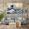 imageWieco Art Extra Large Black Framed Art Great Wave of Kanagawa Katsushika Hokusai Canvas Prints Wall Art Abstract Seascape Paintings for Living Room Home Decorations48L x 32W