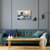 imageWieco Art Extra Large Black Framed Art Great Wave of Kanagawa Katsushika Hokusai Canvas Prints Wall Art Abstract Seascape Paintings for Living Room Home Decorations18L x 12W